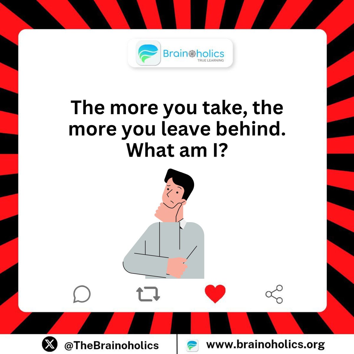 Might be our @TheBrainoholics riddles, when you drop your answer in the comments. What say? Do give it a try😁
#QuizTime #BrainTeasers #ChallengeYourMind #DailyQuiz #PuzzleFun #TestYourKnowledge #ThinkQuick #BrainstormingSession #MindGames #KeepLearning