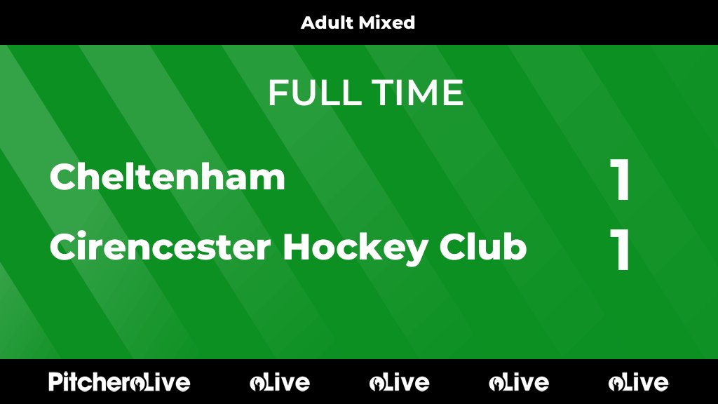 FULL TIME: Cheltenham 1 - 1 Cirencester Hockey Club
#CHECIR #Pitchero
cirencesterhockeyclub.co.uk/teams/208370/m…