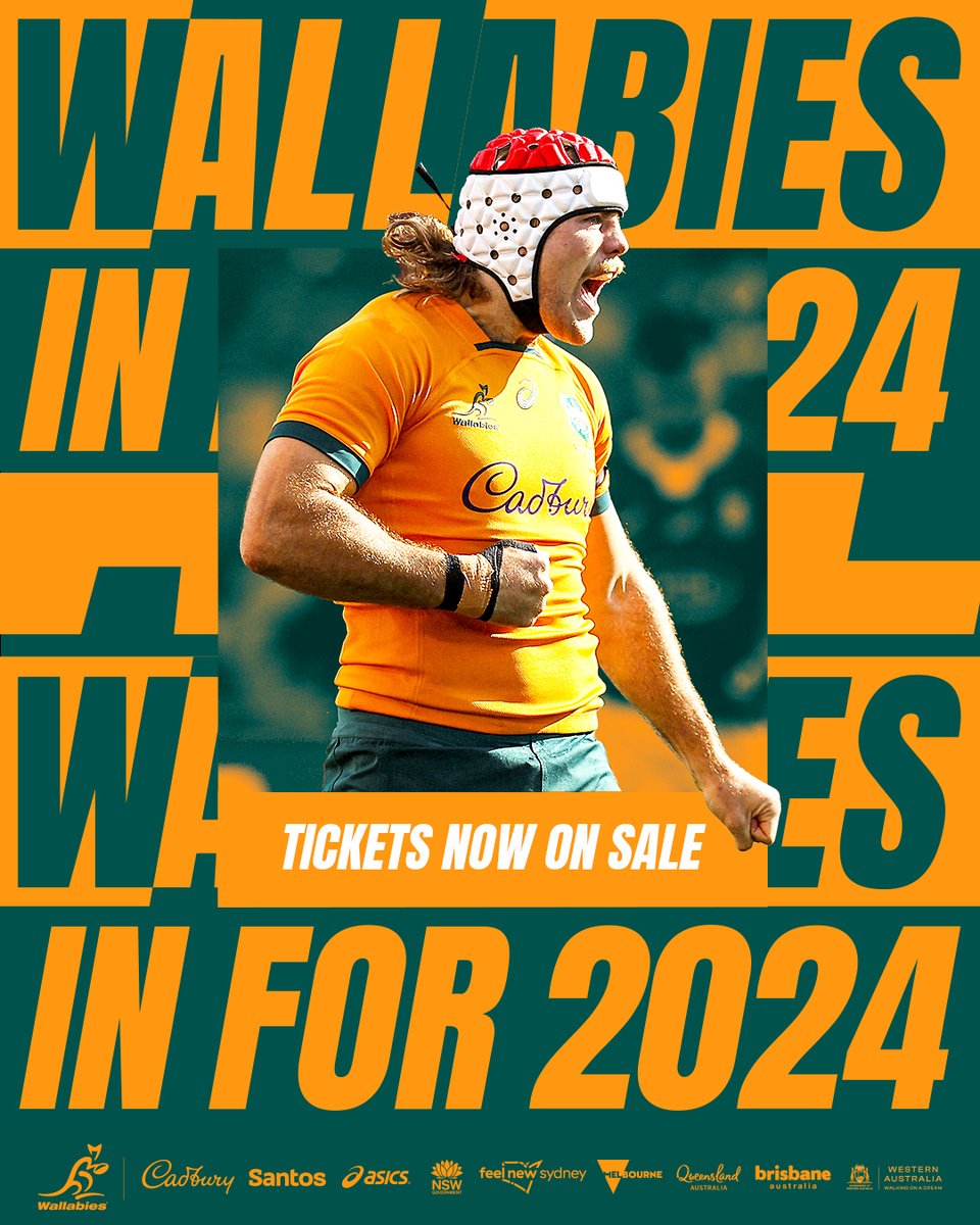 𝐀𝐥𝐥 𝐈𝐍 for 2024 🦘 Tickets for our home fixtures are on sale NOW 🎟️wallabies.rugby/tickets #Wallabies