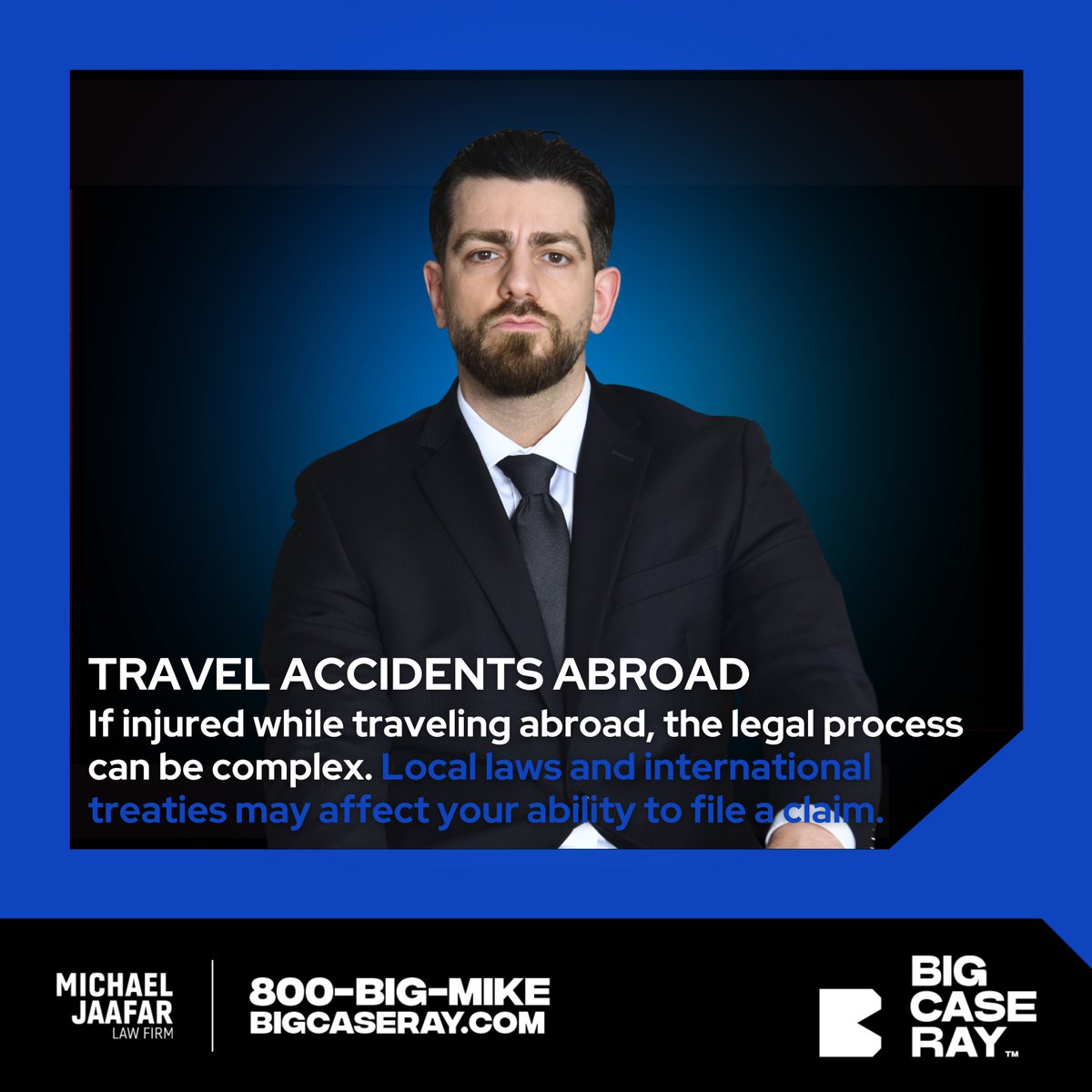 BIG CASE RAY
'Travel Accidents Abroad'
Personal Injury Facts. 💡
.
.
.
.
.
#bigcaseray #rayrahal #mikejaafar #bigmike #800bigmike #personalinjury #personalinjurylawyer
#injuryattorney
#accidentlawyer
#legalhelp
#injured
#compensation
#justice
#personalinjuryclaim
#lawyerlife