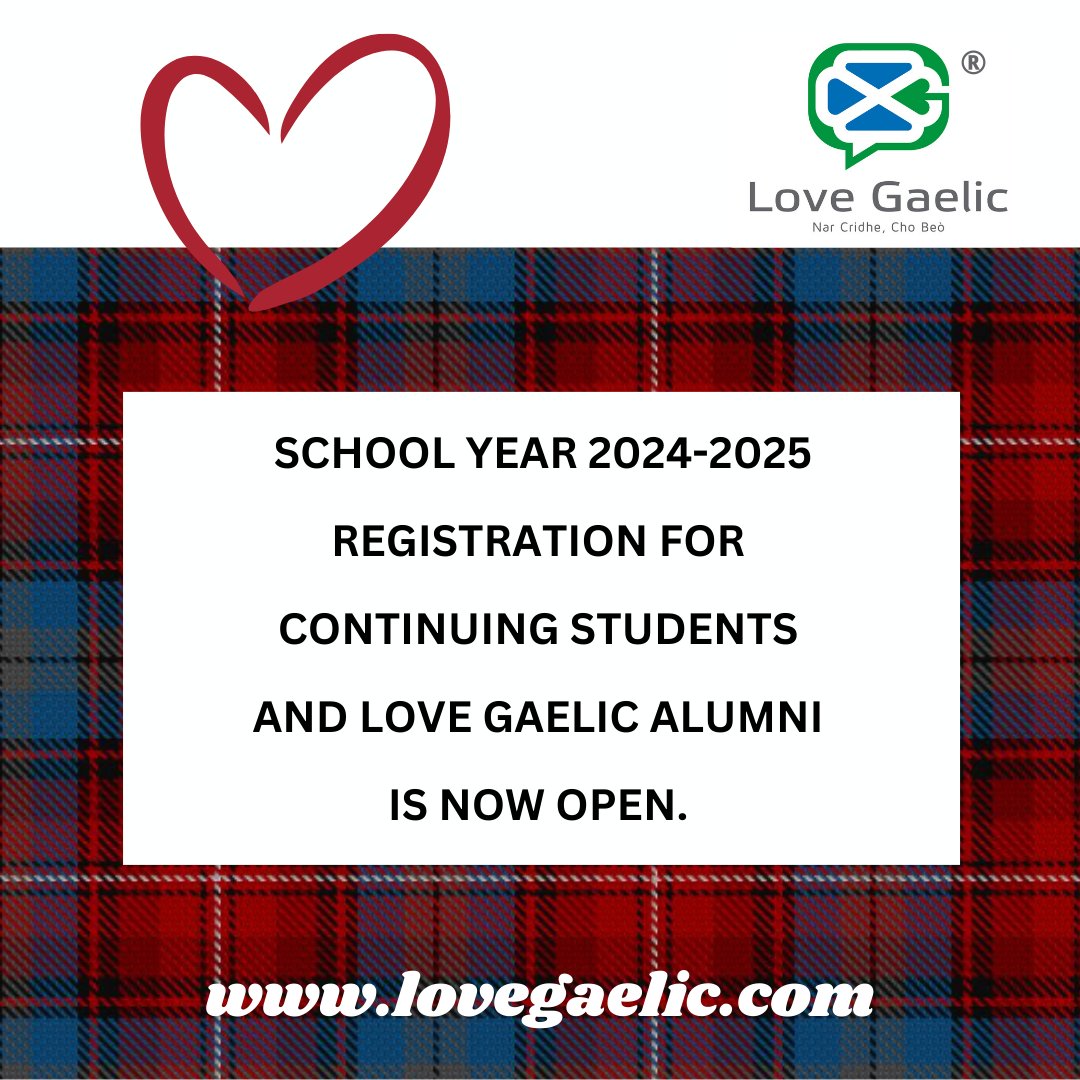 We will send out e-mails today to those on the waiting list, to give you first choice of day/time to start your course in September. #Gàidhlig #lovegaelic #lovegàidhlig #learngaelic #Gaelic #Gaeliccourses #Gaelicimmersion #scottishgaelic #speakgaelic #SgoilGhaidhligInnseGall