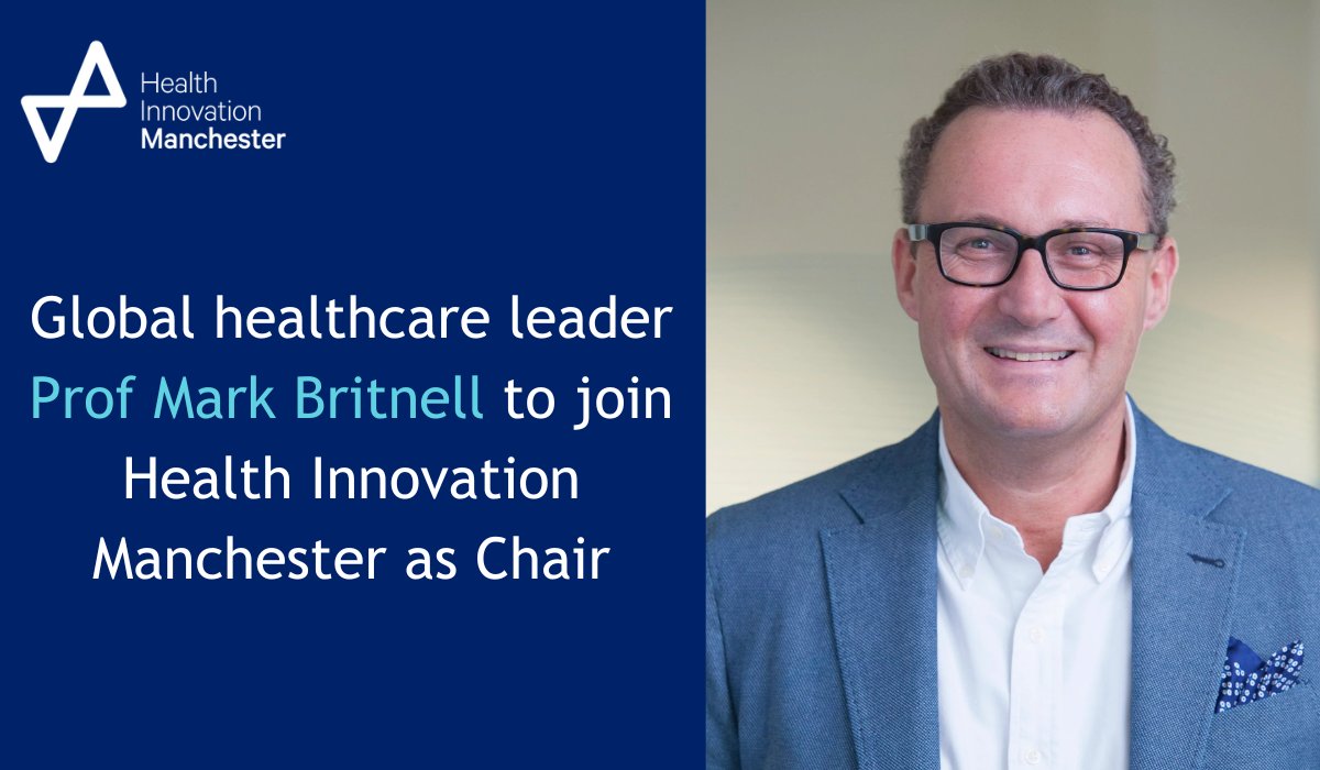 NEWS: Global healthcare leader Prof Mark Britnell to join Health Innovation Manchester as Chair @MarkBritnell brings his vast experience of global public & private health systems, having led organisations at local, regional & national levels 🔗Read more: bit.ly/4dkrLgu