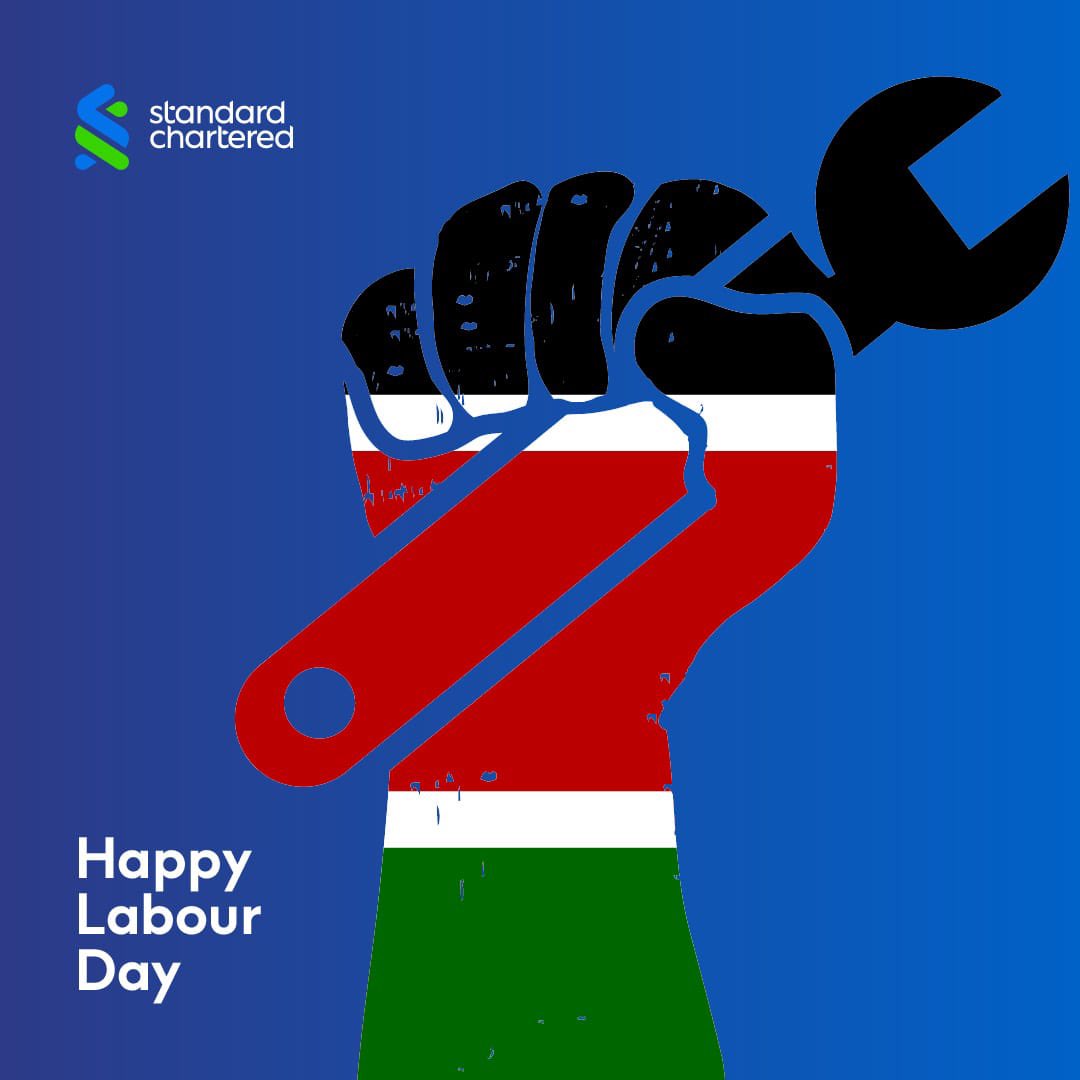 We celebrate every working Kenyan today, for their service and dedication to the country. Happy #LabourDay from the team at Standard Chartered.