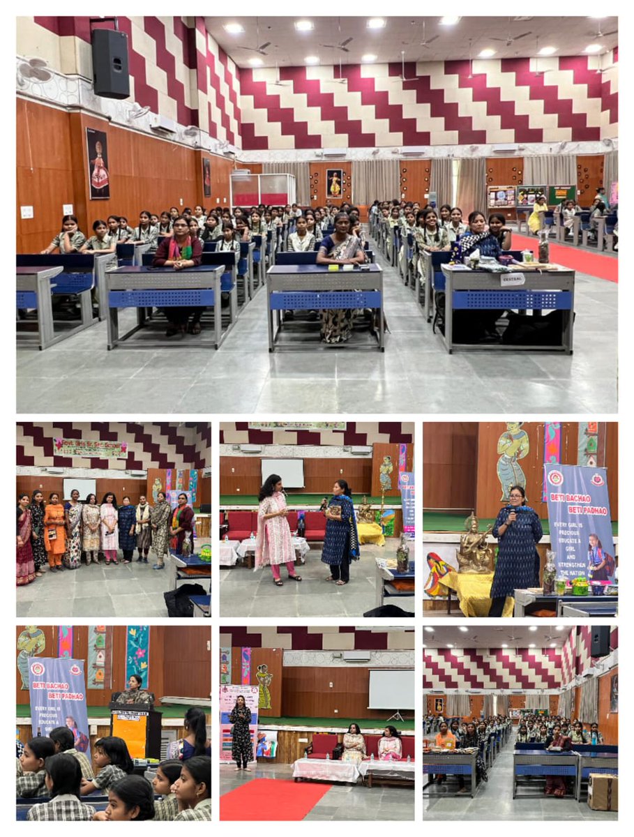 District South under BBBP initiative organised an interactive session  where the SHG women of South district shared their own empowerment journey with the students of Government girls senior secondary school Pushp Vihar so as to promote girls empowerment .
#BBBP #sashaktmahila
