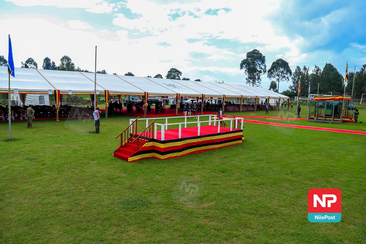 All is set at St. Leo's College Kyegobe for today's International Labour Day playground President @KagutaMuseveni is expected to be the chief guest.