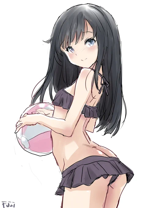 朝潮ちゃんも水着を着てください!(心の叫び)霞ちゃんのやつの色違いで～ 