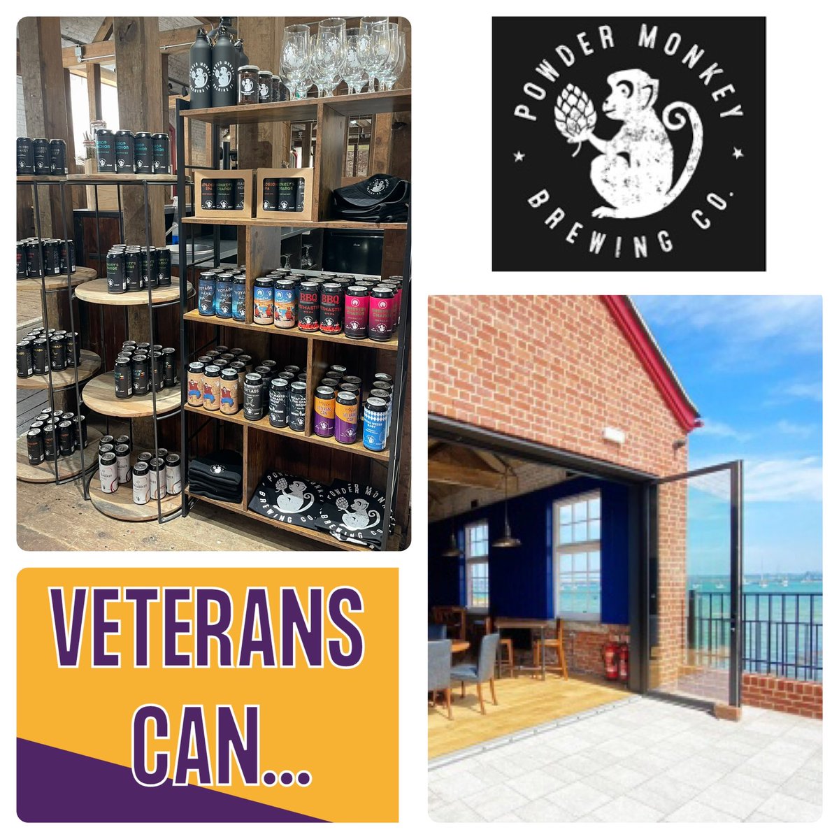 Without collaborative partnerships our innovative & ambitious idea would not be possible - so thanks to The Powder Monkey Group for the support. @Veterans_Can… is about more than beer - but we look forward to seeing the Ale & Pilsner behind their bars in the UK & Australia soon!