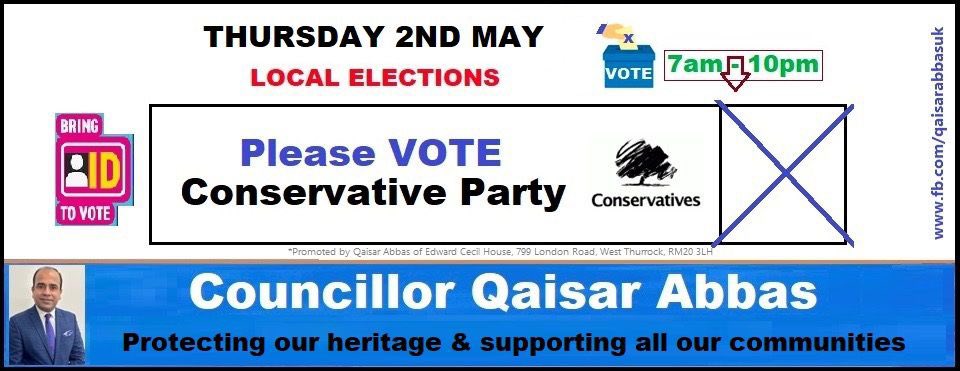 Elections are on Thursday 2nd May & polls are open from 7am to 10pm. Please Vote🗳️Conservative candidates in your areas👇🏽🙏🏽