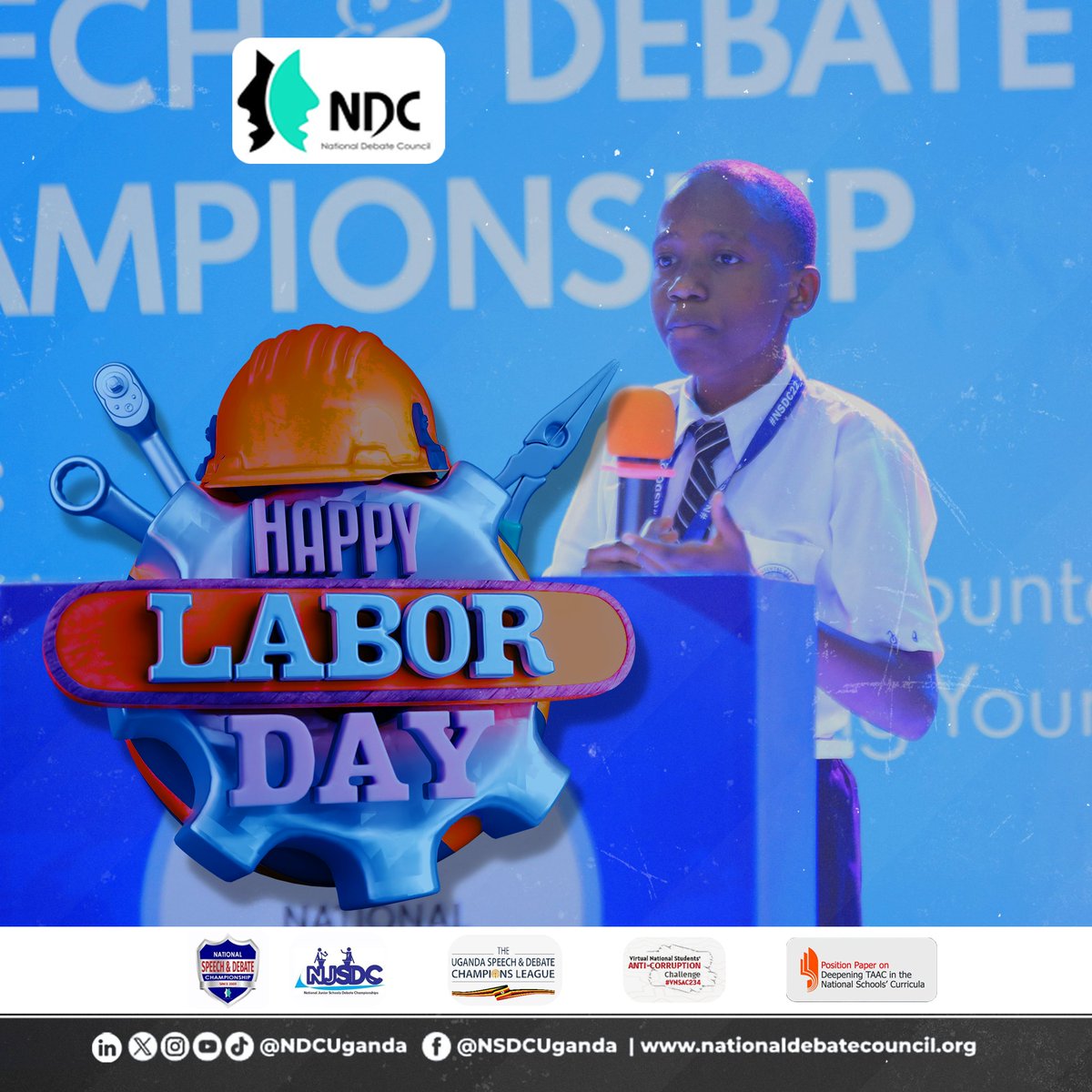 Happy Labor Day from all of us at the National Debate Council Uganda.
Today, we celebrate the hard work and dedication of every individual contributing to the growth and success of Uganda.
We appreciate your commitment
#LaborDay2024 #12thNSDC #VNSAC234