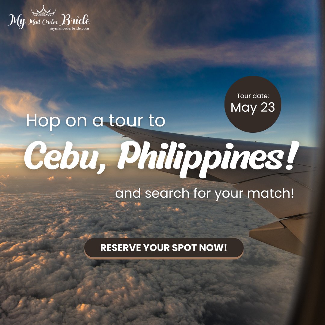 Our Cebu singles tour is fast approaching, and seats are running out!

Make the most of your dating experience. Find love and adventure in one event.

Book your spot here. bit.ly/Mymailorderbri…

#dating101 #interraciallove #travel #travellover #travellife #adventure #findlove