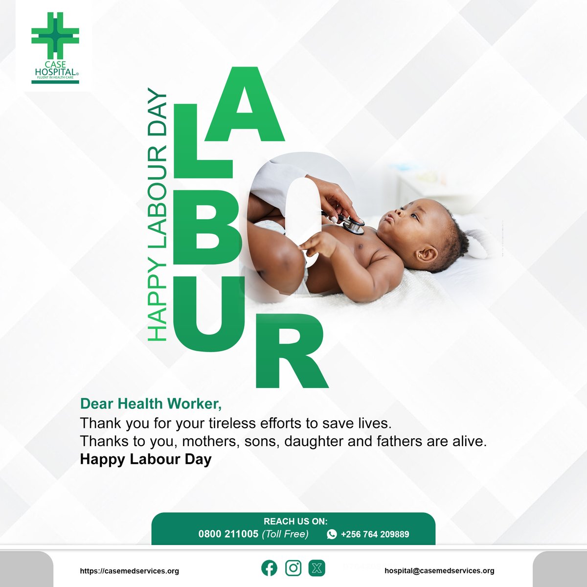 Today, we aim to celebrate all healthcare workers and stakeholders who tirelessly strive to save lives. Working arduous hours and dedicating your time, your efforts are truly valued. Happy Labour Day.

#InternationalLabourDay