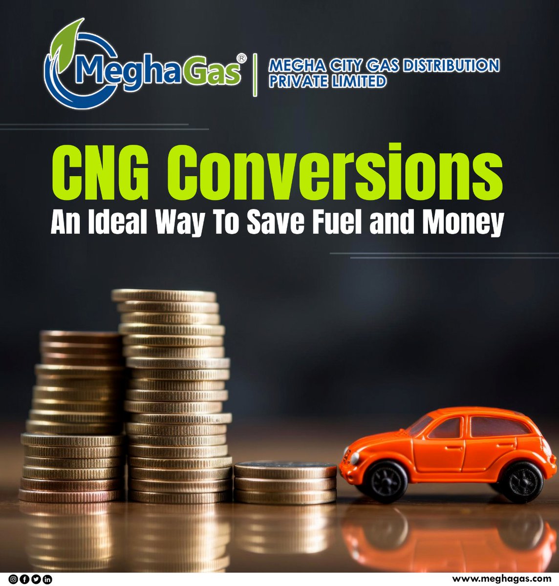 With GOI approval for #CNG retrofitment for #BS6 vehicles, you can convert #petrol cars or #diesel engines up to 3.5 tonnes to greener fuels. Make your ride eco-friendly & cost-effective. Retrofit at authorised dealers or #CNGkit suppliers only. meghagas.com/about-cng#kit-… #MeghaGas