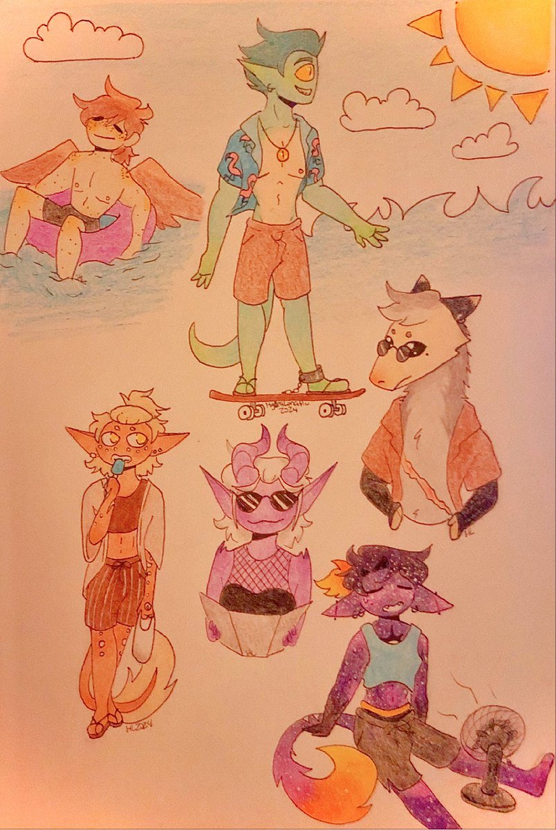 HydraltLunatic's tweet photo. Summer time!!
Ocs in summer outfits https://t.co/bljnZXBSpB