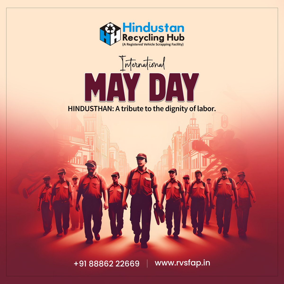HindRecycleHub's tweet photo. Celebrate Labourers; celebrate the existence and growth of every nation. Happy Labour Day!

#hindustan #hindustanrecyclinghub #mayday #mayday2024 #internationalworkersday #workerday #freedom #peace #explore #india https://t.co/hUguo4RG1U