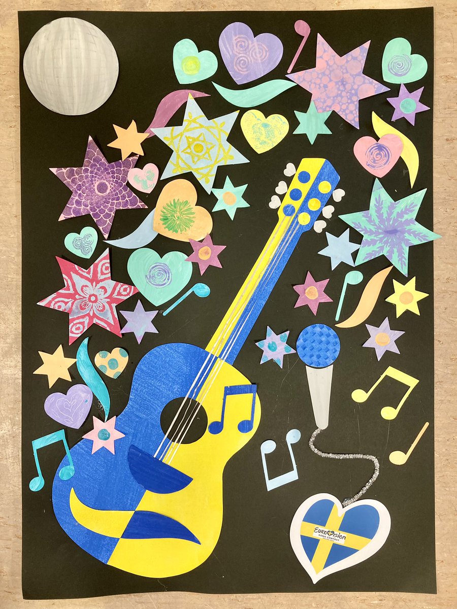 Getting ready for #eurovision2024 at #TŷPorth <a href="/HallmarkCare/">Hallmark Luxury Care Homes</a> #porthrct with this beautiful piece. Great work with stencils, sponges, dabbers and printing tools. Lovely colour choices 🤩👏

#creativemojo #CareHomeActivities  #residentwellbeing #artactivities #carehomefun #wellbeing