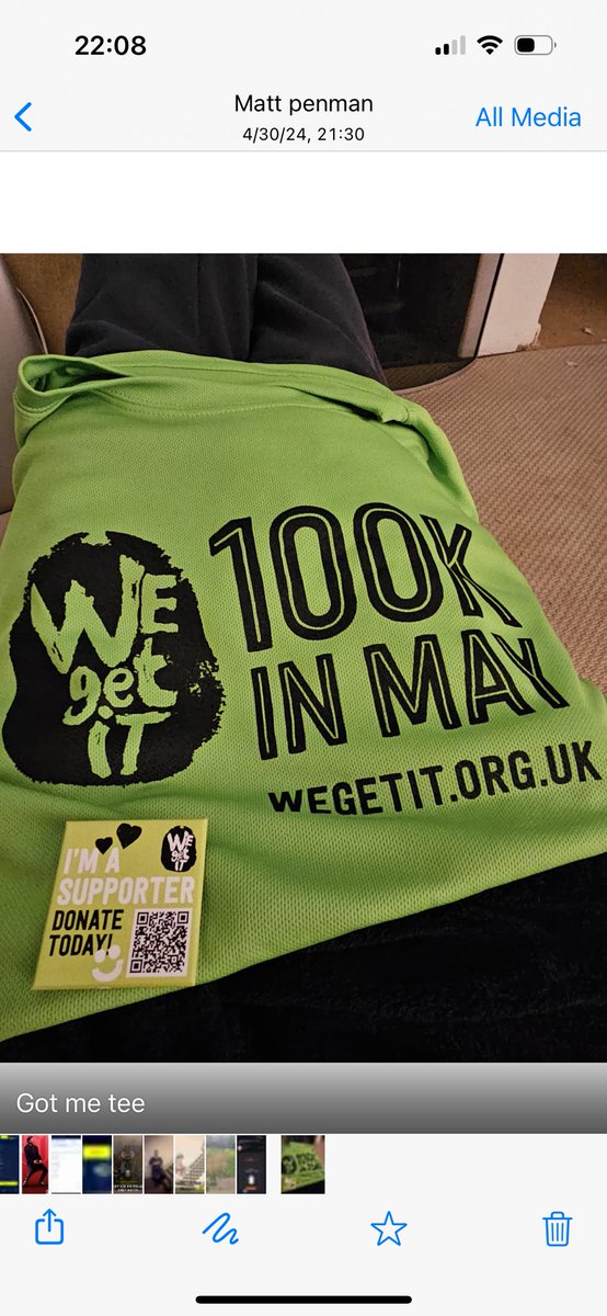 Wow this has come around fast but gave me enormous joy when a key part of last years walk sent me his ongoing support .
Cheers Matt Penman you will look gorgeous in this attire 🫢
#100kInMayForWeGetlt
#cancersupport
#cancercommunity @pen