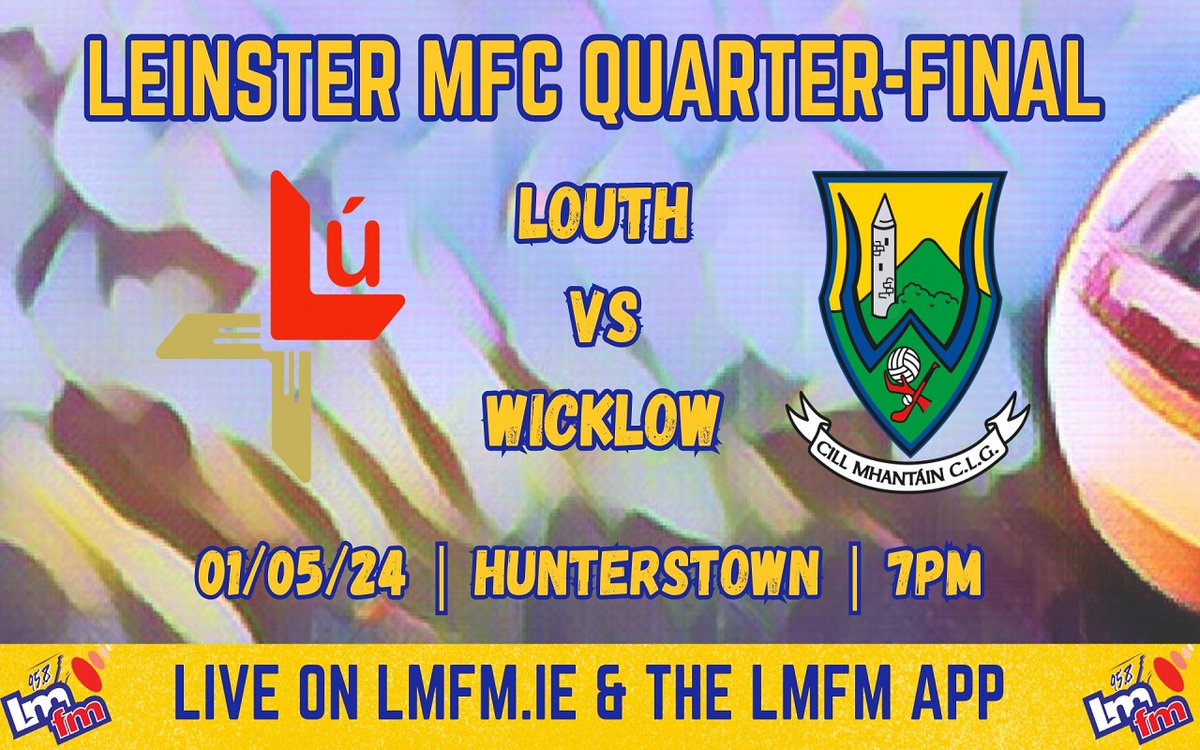 SPORT: The @louthgaa Minor footballers are back in action tonight when they face their @wicklowgaa counterparts in their Leinster MFC quarter final in @Hunterstowngfc. Join @CorriganColm for full online coverage from 6.55pm.