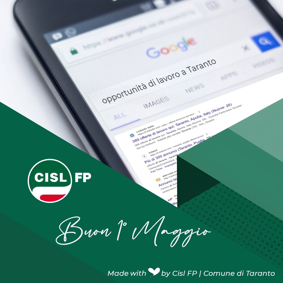 🌟 La #CislFP #ComunediTaranto rinnova il proprio impegno a sostegno di tutti i lavoratori, con una particolare attenzione a coloro che sono in cerca di occupazione. Siamo in prima linea per dare dignità ad ogni individuo e costruire un futuro di inclusione per tutti #1Maggio2024