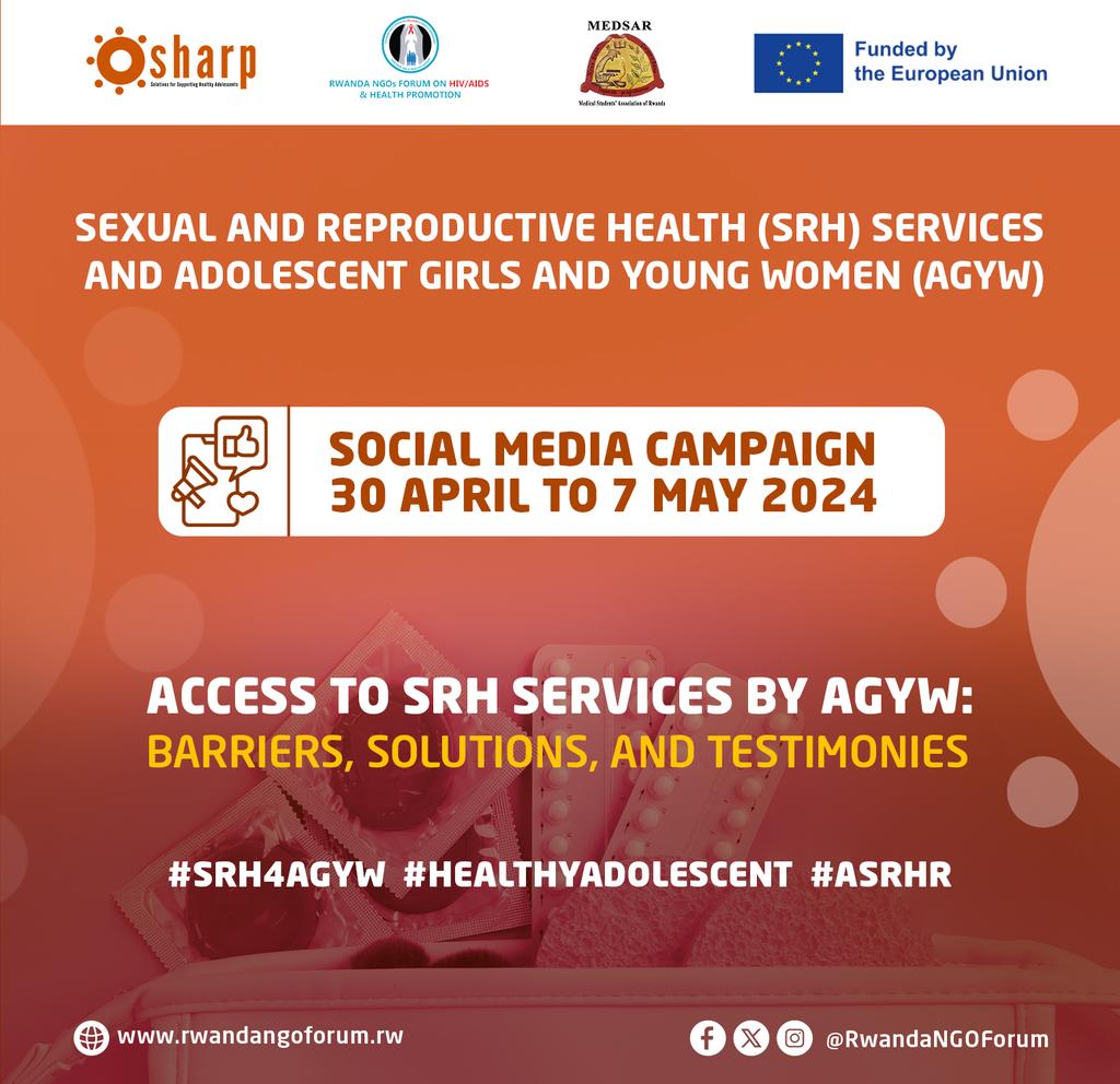 Let's unite to dismantle obstacles and elevate voices to ensure fair and inclusive sexual and reproductive health for #AGYW #SRH #SRHR4AGYW #HealthEquity #HealthyAdolescents #HealthForAll @RBCRwanda @medsar_rwanda @EUinRW @RwandaHealth @UNFPARwanda