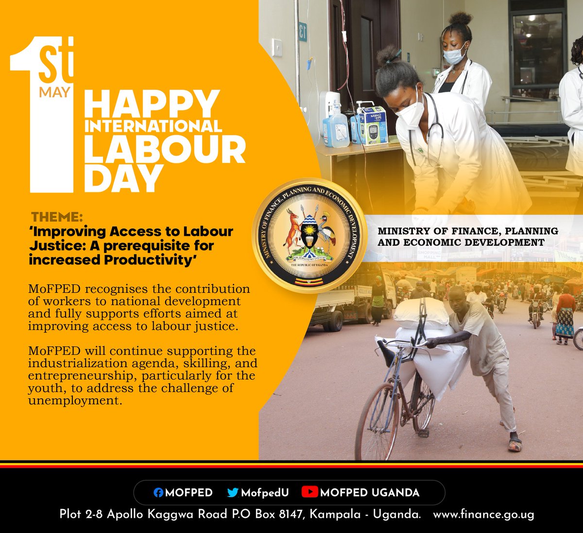 We join you all in celebrating the workers and recognising their contribution to the development of our country. #HappyLabourDay #DoingMore