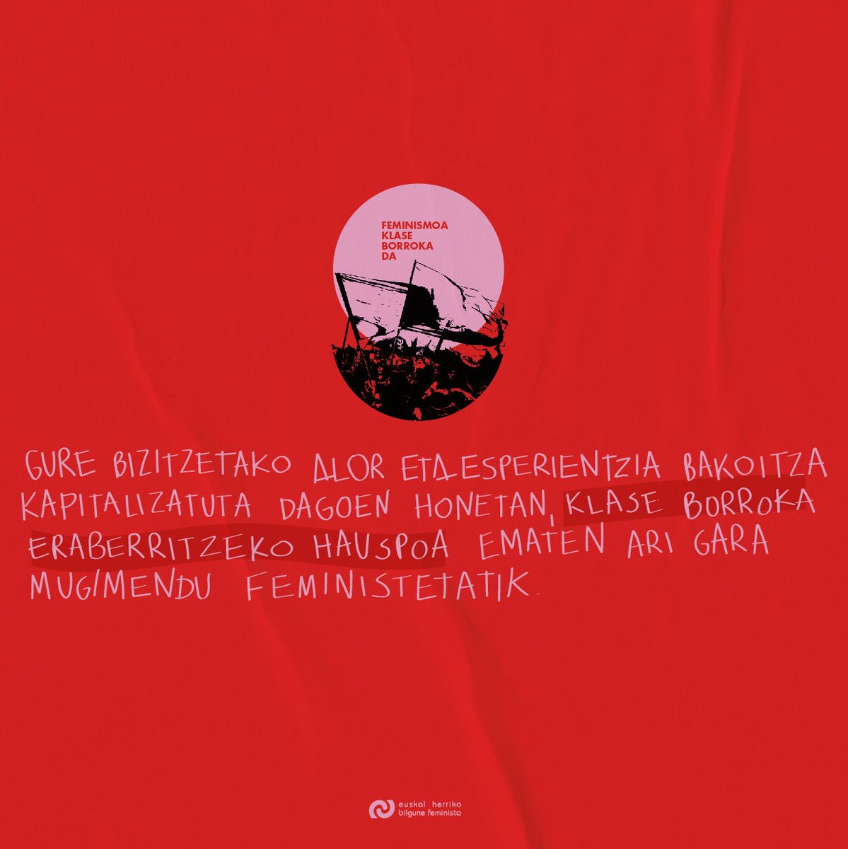 [Maiatzak1]

Gure bizitzen esperientzia eta alor bakoitza kapitalizatuta dagoen honetan, klase borroka eraberritzeko hauspoa ematen ari gara mugimendu feministetatik.

#FeminismoaKlaseBorrokaDa 👇