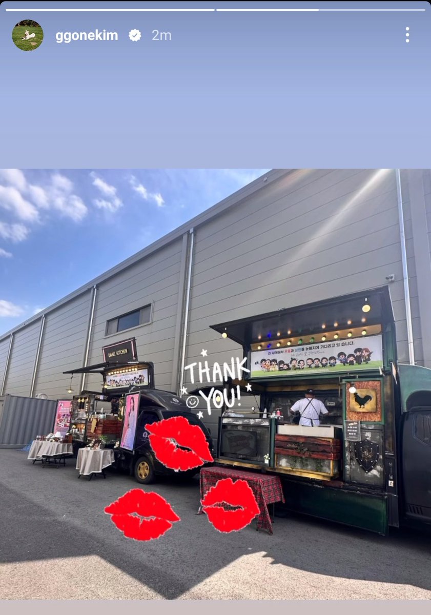 #KimGoEun IG Story update❤️ Food truck support from #MinEun Lovers Int'l❤️