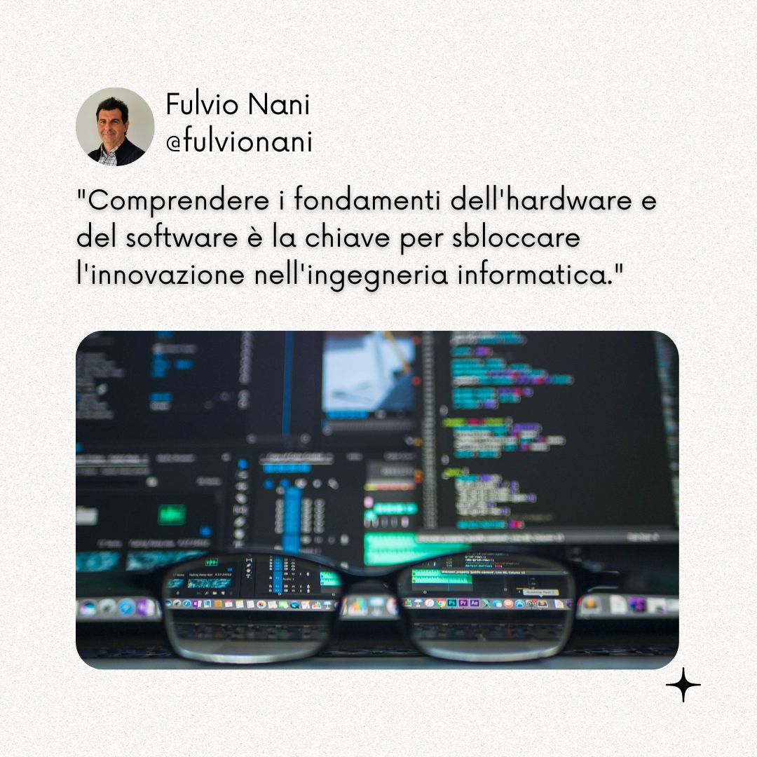 fulvio_nani's tweet image. Fulvio Nani sottolinea che comprendere le basi dell&apos;hardware e del software è fondamentale per guidare l&apos;innovazione nell&apos;ingegneria informatica.

#fulvionani #IngegneriaInformatica #innovazione #hardware #Software #fondamentali #tecnologia