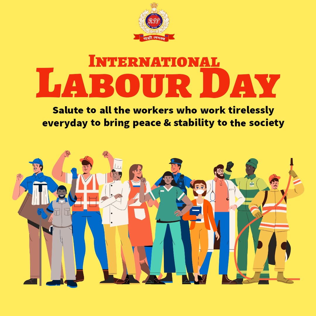#MayDay On #InternationalLabourDay, let's celebrate the hard work, dedication, and contributions of workers worldwide. Your efforts drive progress and shape our future. #LabourDay #LabourDay2024 #May1 @RailMinIndia