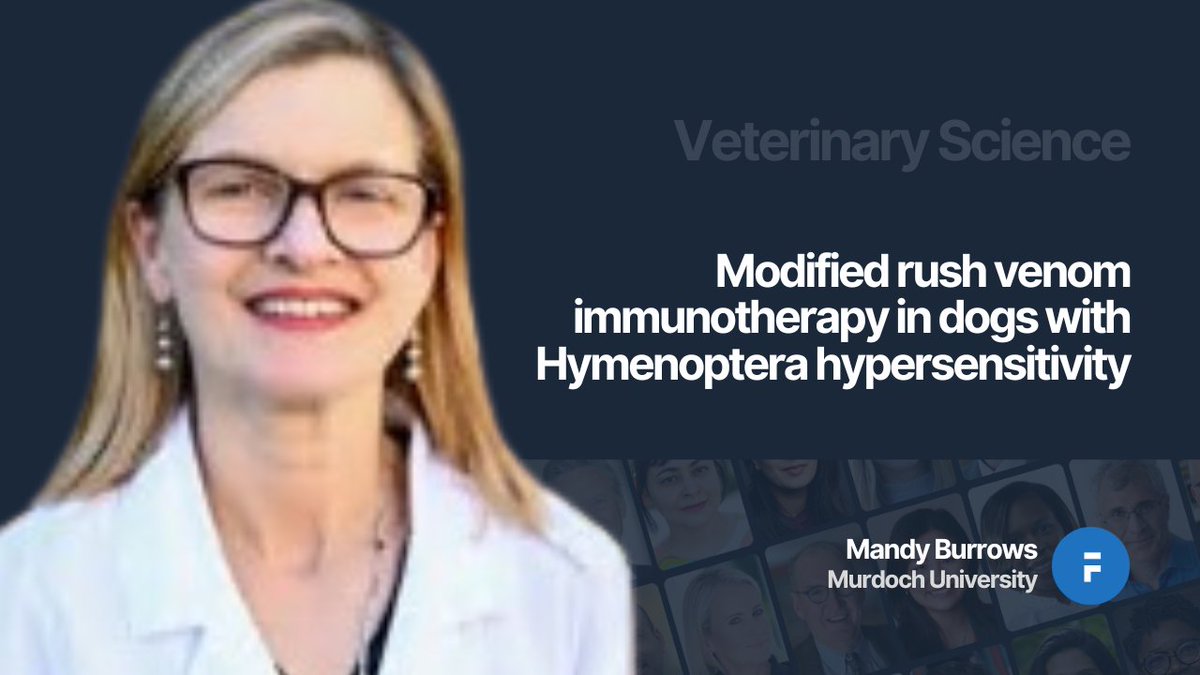 Mandy Burrows @MurdochUni research shows that hymenoptera envenomation occurs frequently in people and dogs and can trigger anaphylaxis faculti.net/modified-rush-… #Veterinarians #vets