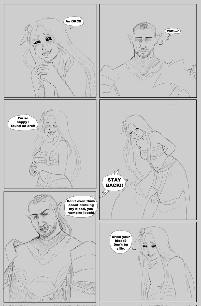 BlacksheepSaba's tweet photo. (1/2) elderscrolls comic about a delusional Vampire #elderscrolls #oc https://t.co/QxjAGcVdwE