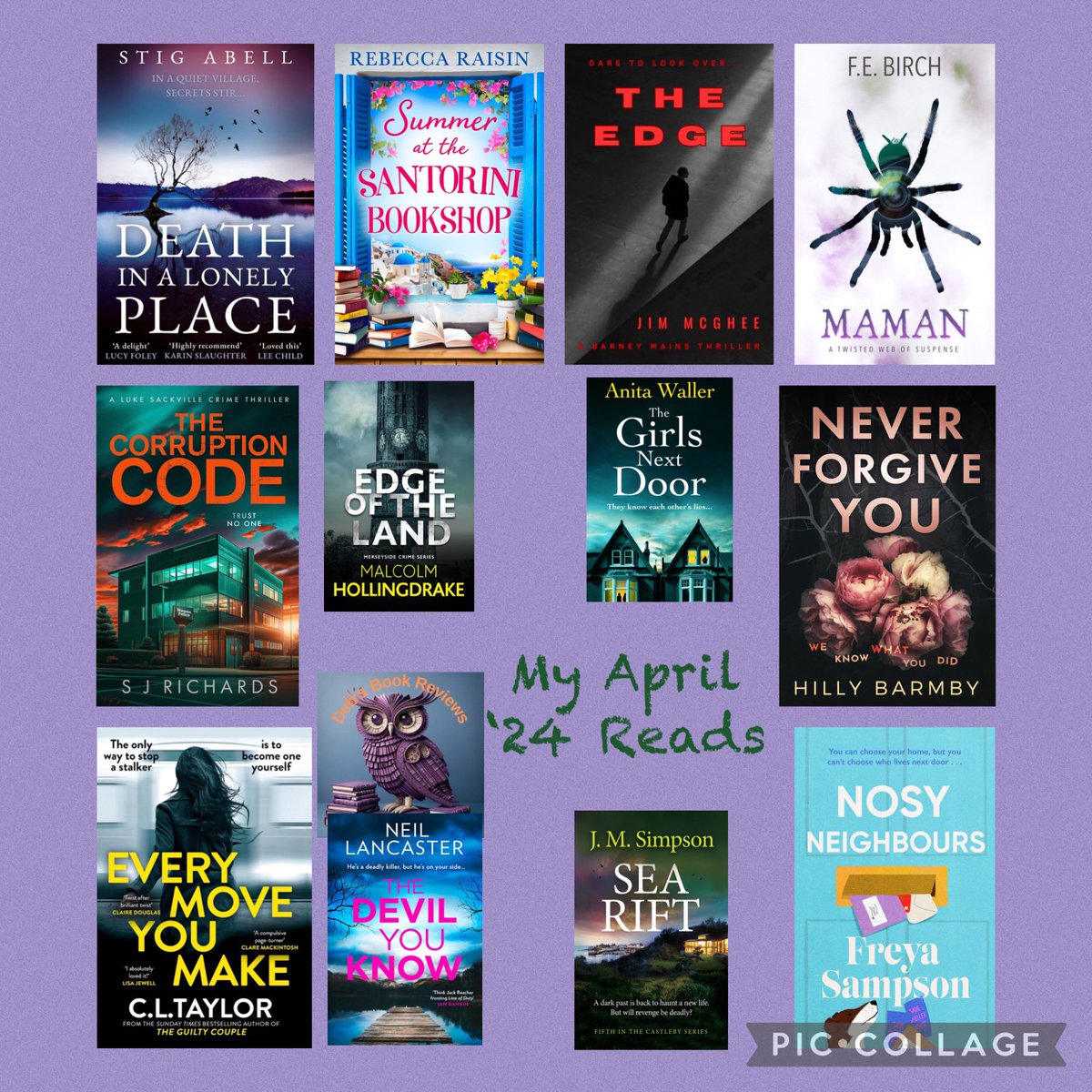 April included some BETA reads as well as the usual arcs, blog tours etc. Not so many planned for May as I’ll be attending @CrimeFest & @CapitalCrime1 but you know what they say about the best laid plans… List of books/authors tinyurl.com/yc4appyc #April24roundup #BookTwt