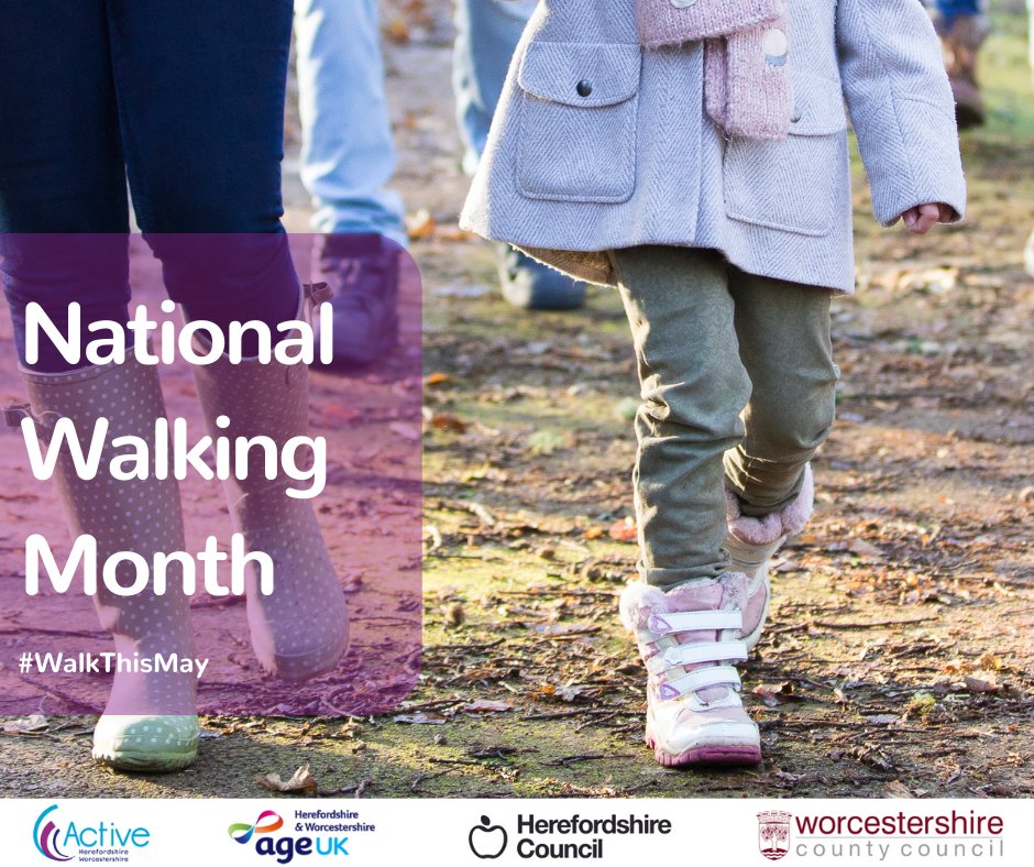 Get walking this month! All this May for #NationalWalkingMonth we'll be focussing on the benefits of walking, sharing the places in the county you can get out walking, and highlighting our growing active travel network. Follow along for more! #WalkThisMay #MagicOfWalking
