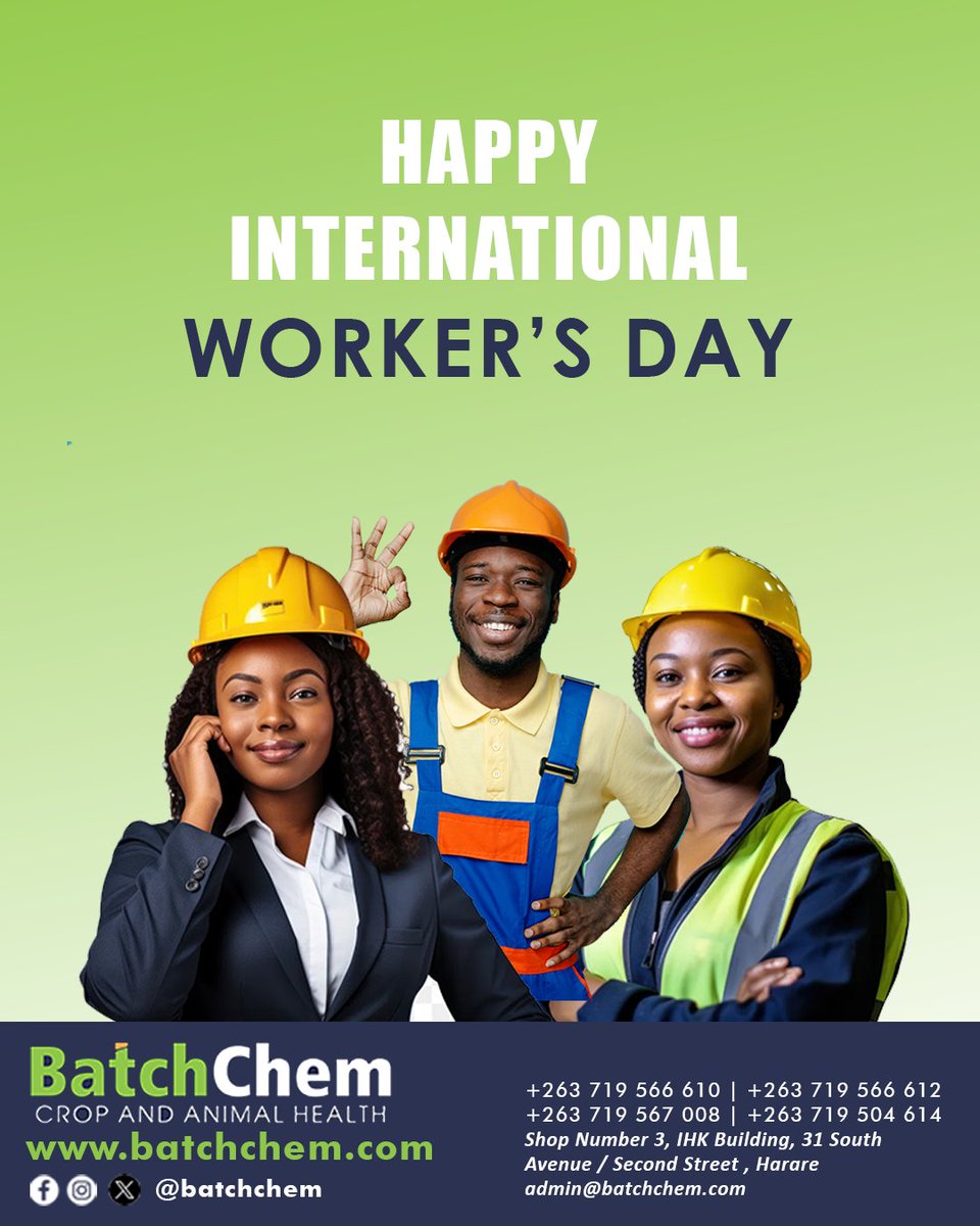 Happy Worker's Day!
Please be advised that we are OPEN TODAY.

📍 31 South Avenue/Second street Harare: Shop Number 3, IHK Mall labeled Wakulima right opposite NATIONAL CARPETS &amp; CURTAINS.
📞 Chat with us on WhatsApp: wa.me/263719566612