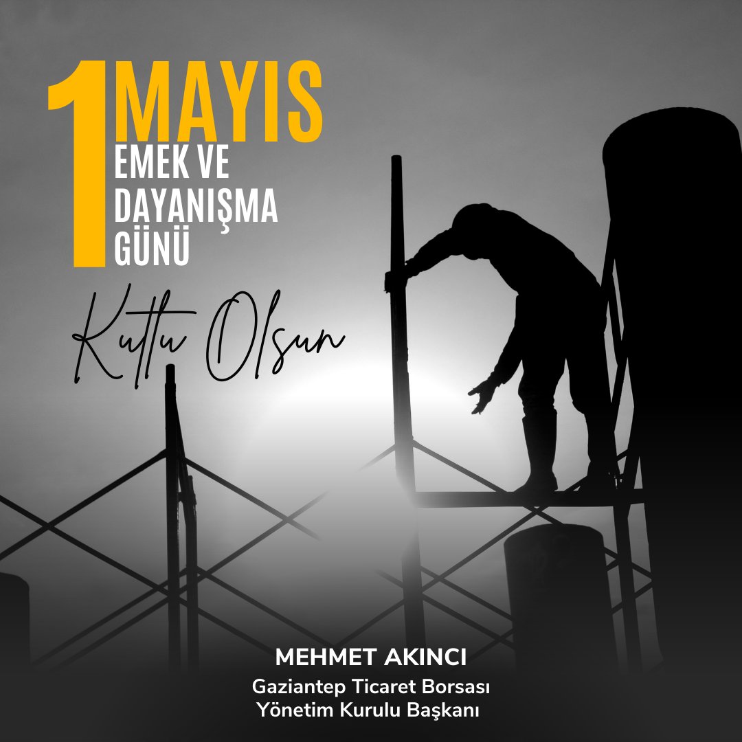 Ülkemizin kalkınması, milletimizin refahı için emek, akıl ve alın teriyle çalışan, güçlü Türkiye'nin mimarları işçi ve emekçi kardeşlerimizin #1Mayıs Emek ve Dayanışma Günü’nü kutluyorum.