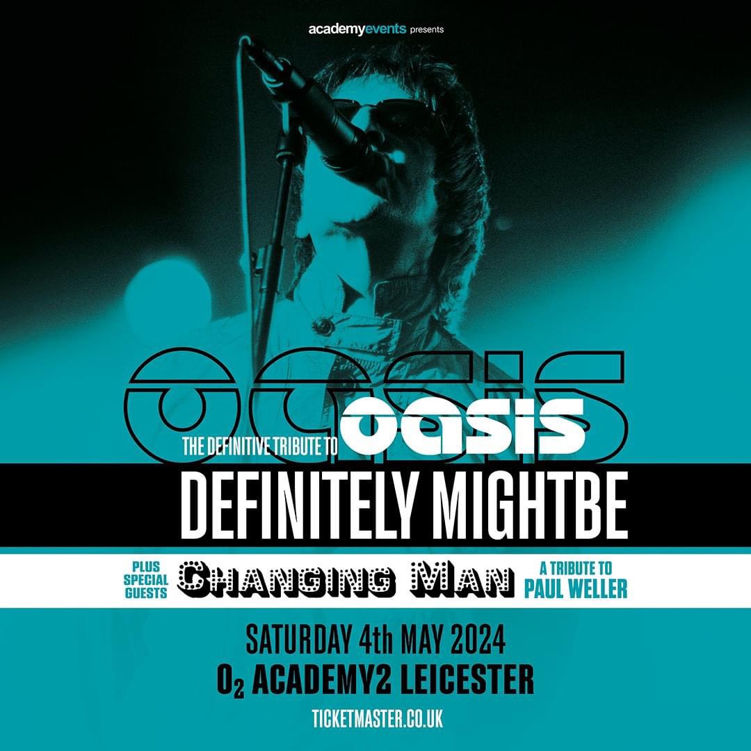 This Saturday we Return to the @O2AcademyLeic Our FULL Oasis Set plus @paul_weller_tribute academymusicgroup.com/o2academyleice… #oasis #oasistribute #definitelymightbe #leicester #paulweller #stevecradock #liamgallagher #noelgallagher #noelgallaghershighflyingbirds #nghfb