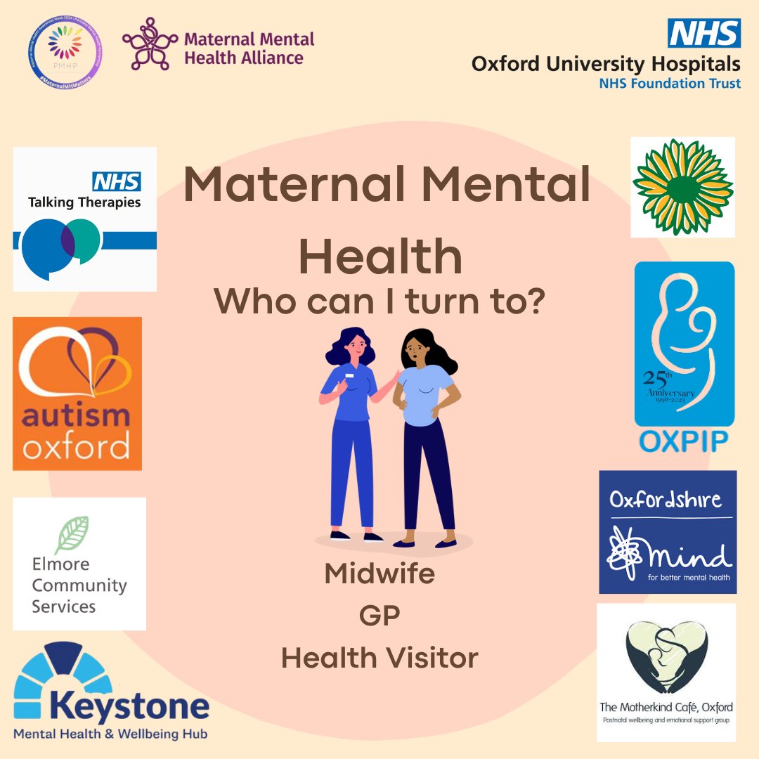 🌍 Today is World Maternal Mental Health Day! Feeling alone while grappling with mental health during & after pregnancy is common, you're not alone. 🤰👶Support is within reach, in Oxfordshire. Ready to take the first step? Reach out today! #MaternalMentalHealthDay @OUHospitals