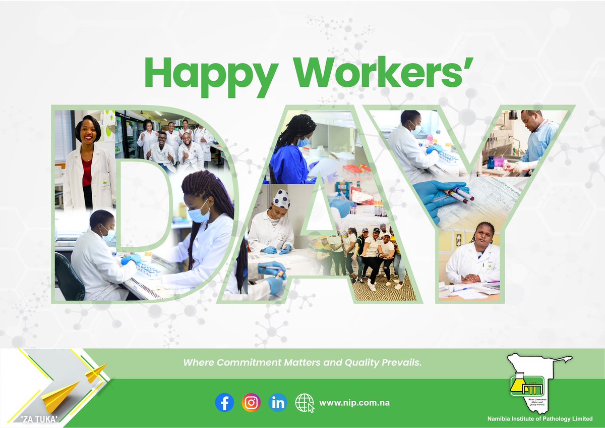 Happy Workers’ Day! 

We celebrate the incredible dedication and passion of our team in driving our mandate and service excellence. 

#workersday2024
#NIPWhereCommitmentMattersAndQualityPrevails