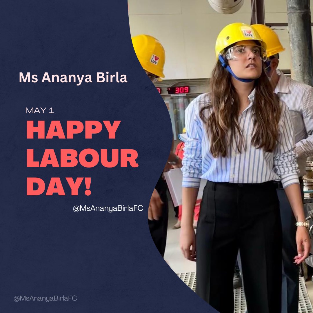 Choose a job you love, and you will never have to work a day in your life.

👷 @ananya_birla 👷

#Artist #AnanyaBirla #AnanyaShreeBirla #AnanyaBirlaTeam #AnanyaShree #BusinessWomen #AB @NeerjaBirla #AnanyaBirlaFans #Ananya #ABians #LaborDay #LaborDay2024 #InternationalWorkersDay