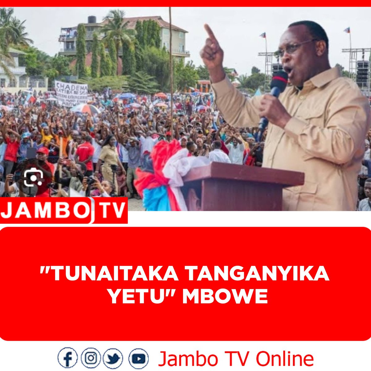 @Jambotv_ @HecheJohn 2025 
Mgombea wa CCM atakuwa mama Samia mzanzibar huyu
Mgombea wa CDM lazima atakuwa mtanganyika
Znz Ina kura 500,000
Tanganyika Kuna kura zaidi ya milioni 25
CDM wakiitumia hii agenda ya utanganyika vyema wakawaamsha watz mf wamasai wanavyopelekwa na issue ya DP world itawalipa