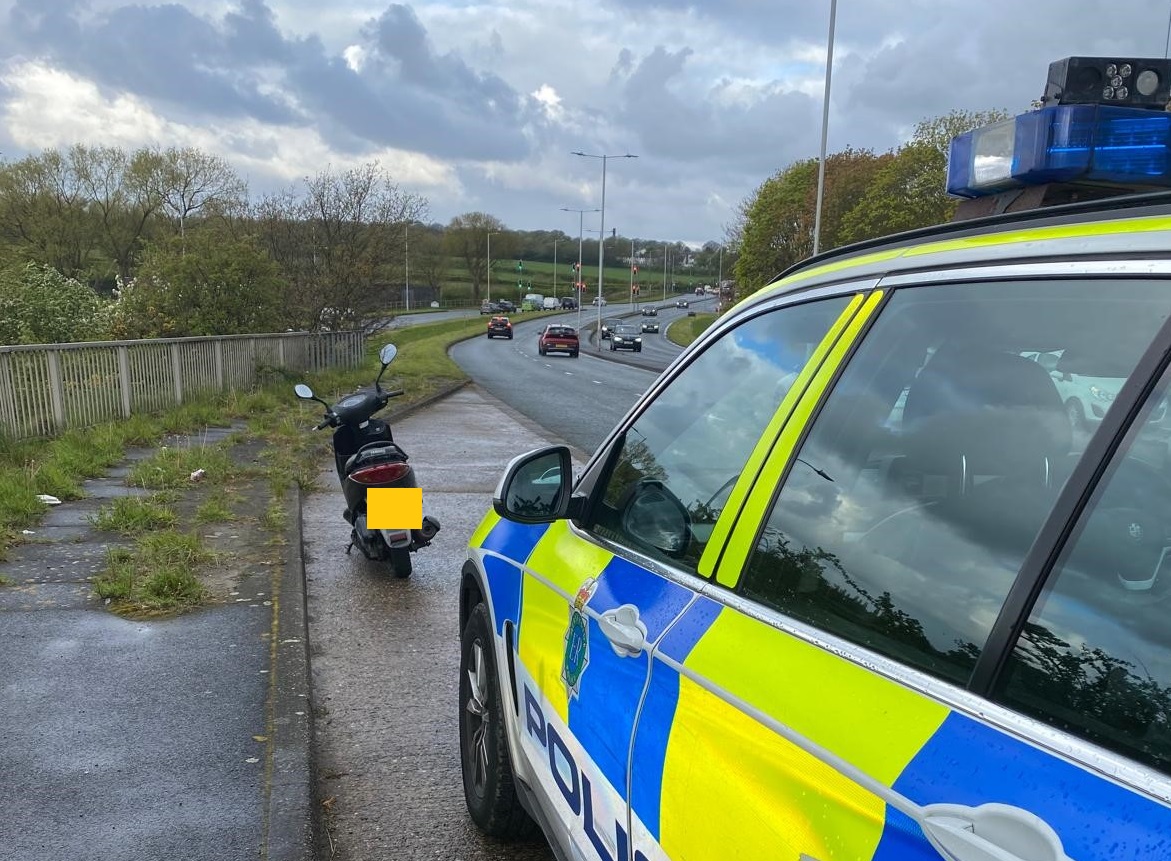 This little moped was being ridden around without any L plates despite the rider being a provisional licence holder.. This was the least of his problems as he tested positive for #Cannabis when the #drugswipe came out. He was arrested and faces a #disqualification from driving.