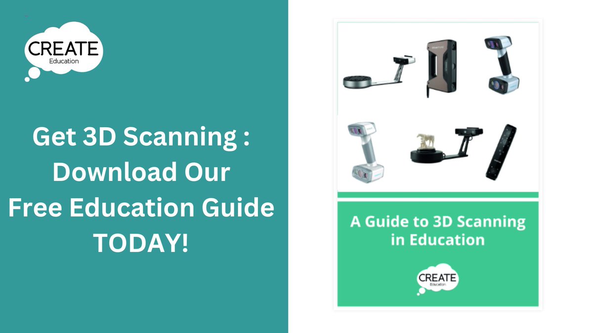 ❓Missed out on our #3dscanning webinar? ❗Why not download our FREE scanning guide to get started today! 👇Download it here: createeducation.com/resource/3d-sc… #3dprinting #3dprint #3dprinter #educationtechnology #edtech #education #STEM #STEAM #STEAMLearning #STEMLearning