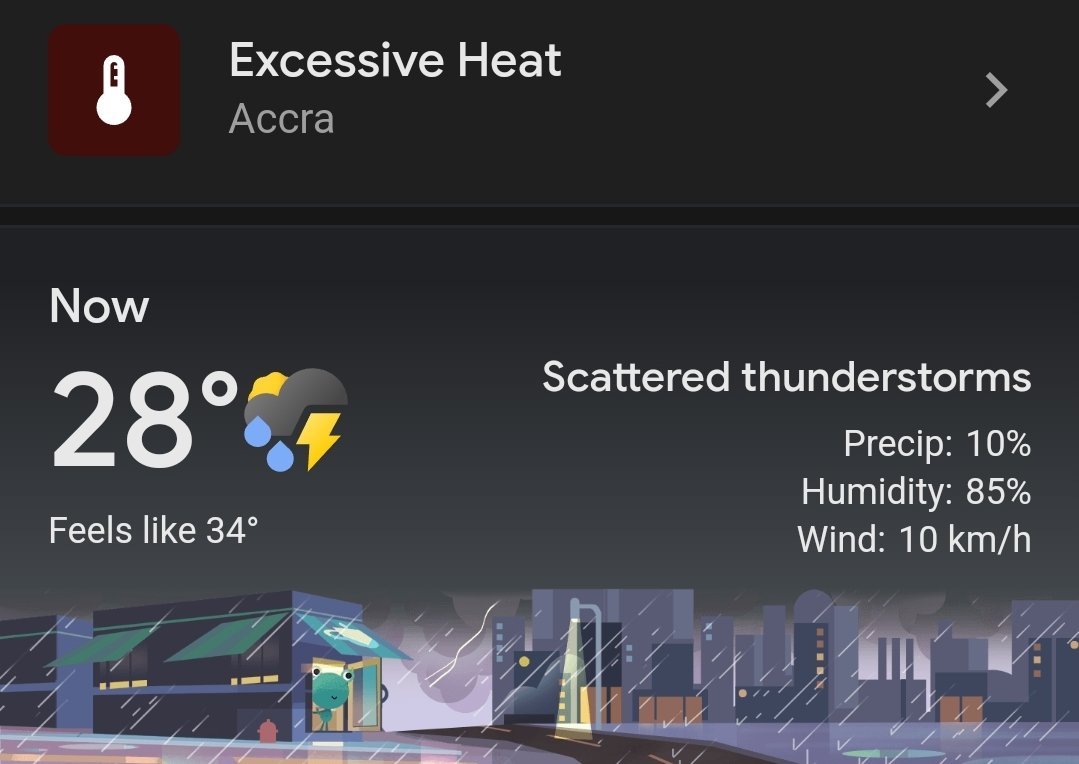 Even with the (heavy) rains, there's 'excessive heat'. We are definitely not in normal times.