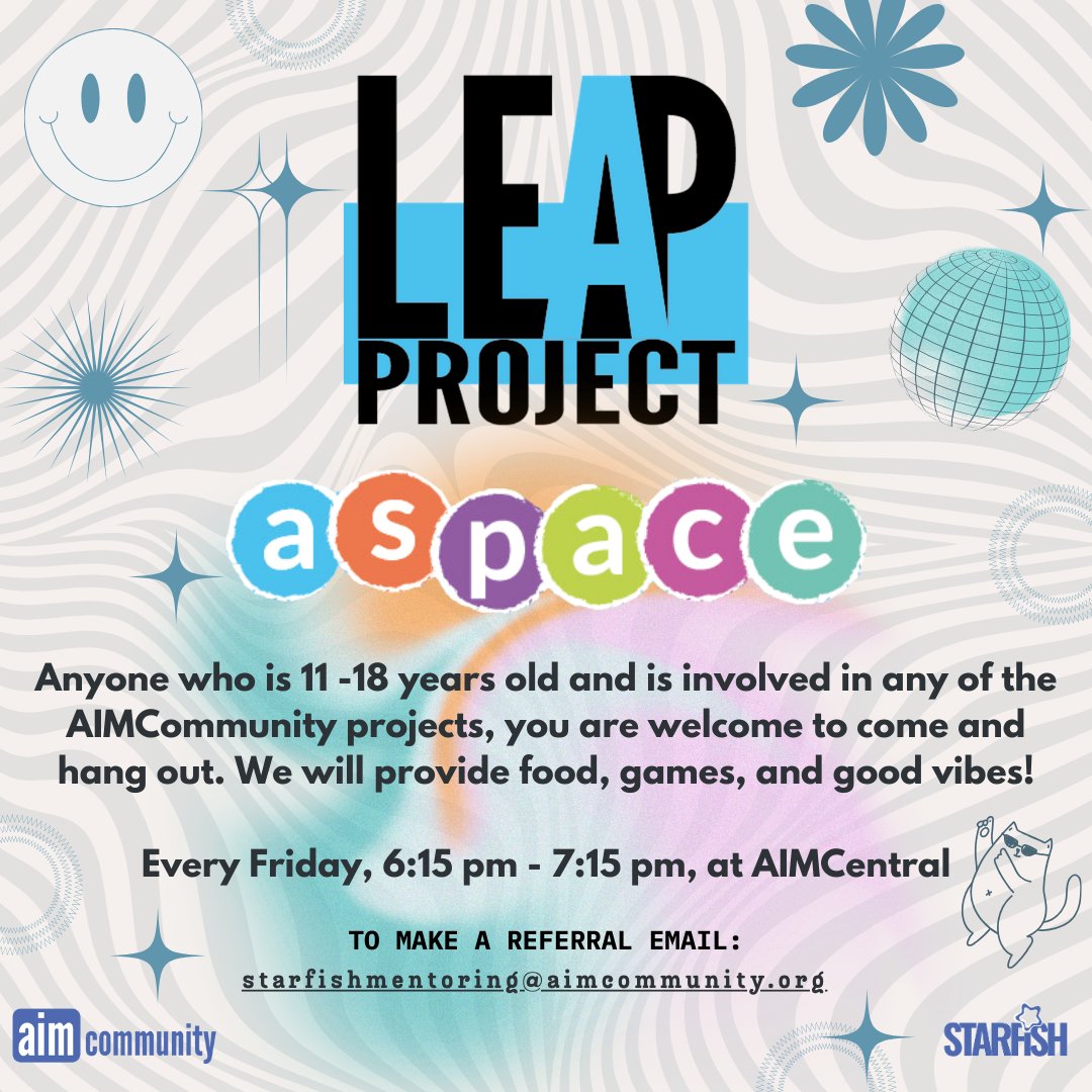 Come and hang out with us this Friday! 😁 #LEAPProject #StarfishMentoring