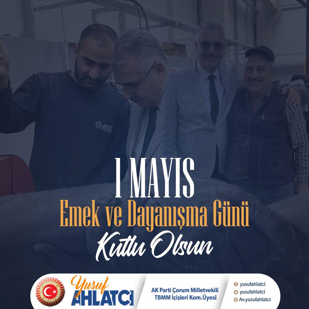 En yüce değer olan emek ve alın teri mücalesini veren bütün işçi ve emekçi kardeşlerimin 1 Mayıs Emek ve Dayanışma Günü kutlu olsun. #1mayıs