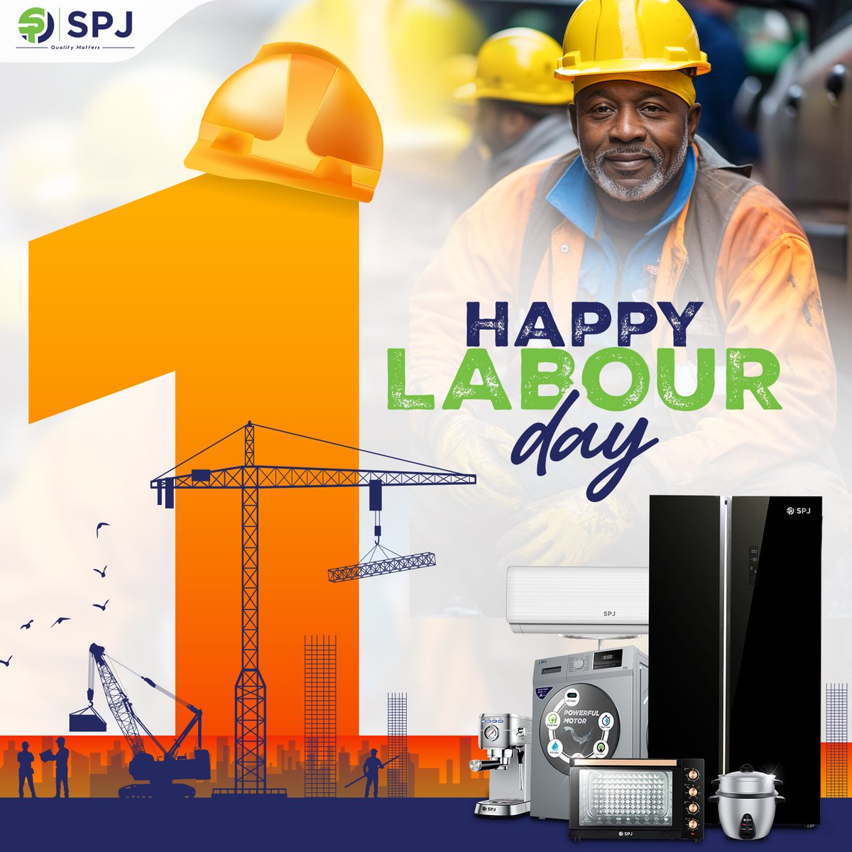 Celebrating the hard work that powers progress. Happy Labour Day from SPJ Electronics!

#spjelectronics #HappyLaborDay   #Mnakwethu  #MommyClubShowmax  #LaborDay  #qualitymatter #anccomeduze