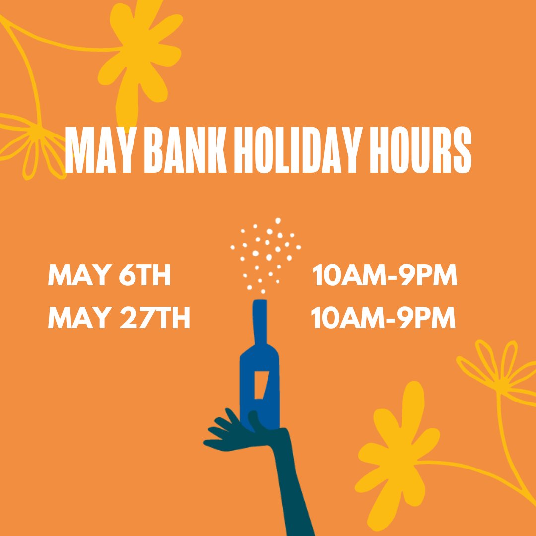 🌼 BANK HOLIDAY OPENING HOURS 🌼 Due to the recent success of being open on bank holidays, we have decided to open on both bank holidays this month! On May 6th & May 27th we will be open from 10am - 9pm 🌼 We hope to see you at the market! 👋