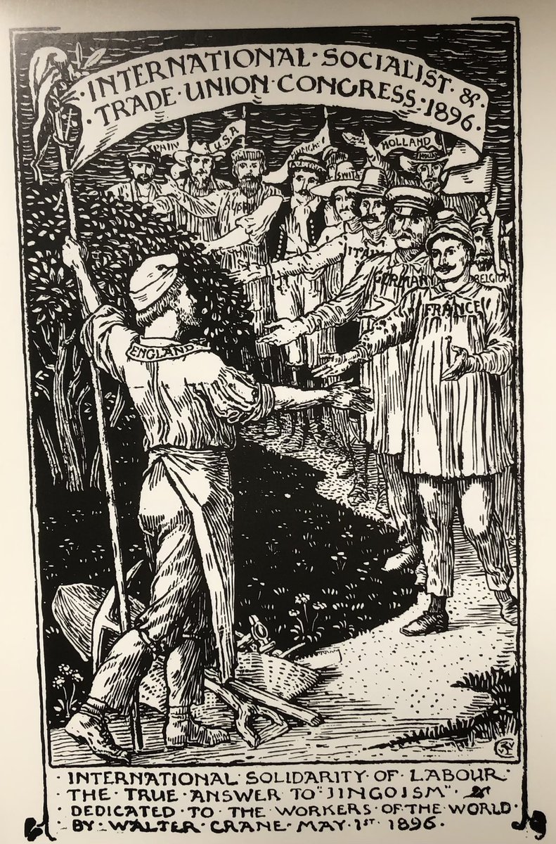 Happy May Day. Happy International Workers Day. (Picture is Walter Crane’s contribution to the International Socialist and Trade Union Congress in 1896 courtesy of @wcmlibrary’s ‘Postcards for the Cause’.) #InternationalWorkersDay #MayDay