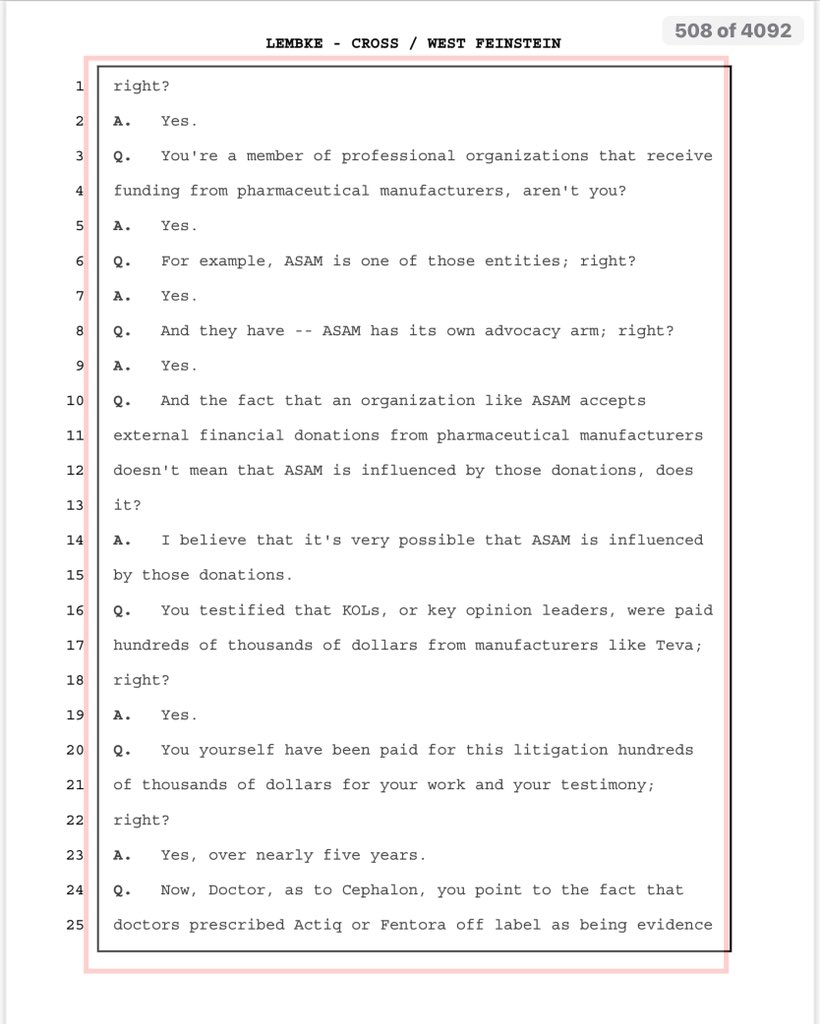 Before I call it a night I took another look at #DrAnnaLembke court documents and found some more really damning evidence of her insane double standard, fabrications, convenient insomnia, extremism, hatred for pain patients and her excessive grant grifting. She received millions…