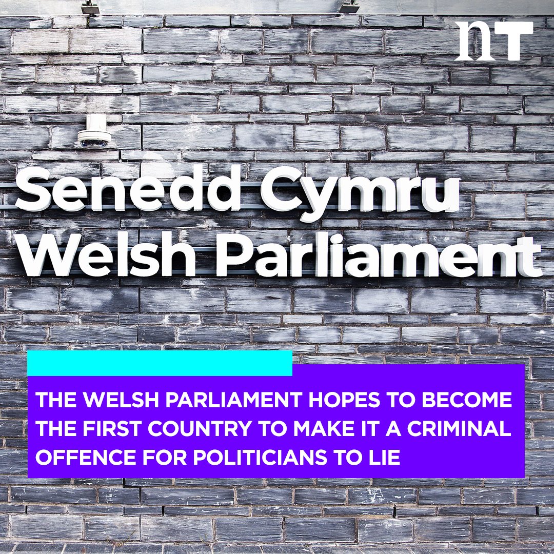 Should politicians be prosecuted for lying?🧐 Former Plaid Cymru leader Adam Price is leading the charge in the Senedd, the Welsh parliament to make it a criminal offence for politicians to lie. Speaking to @NTBreakfast this morning, Price said there are not enough consequences…