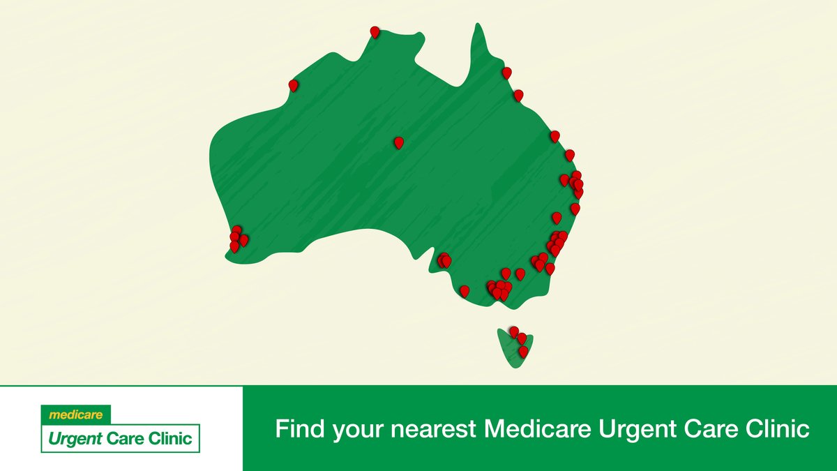 #MedicareUrgentCareClinics are located across Australia. They offer bulk billed urgent care & are open early & late. Use the interactive map on the webpage to find the Medicare Urgent Care Clinic nearest to you. Visit 💻 health.gov.au/MedicareUCC